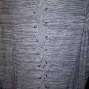 Torrid sweater with sheer underlay